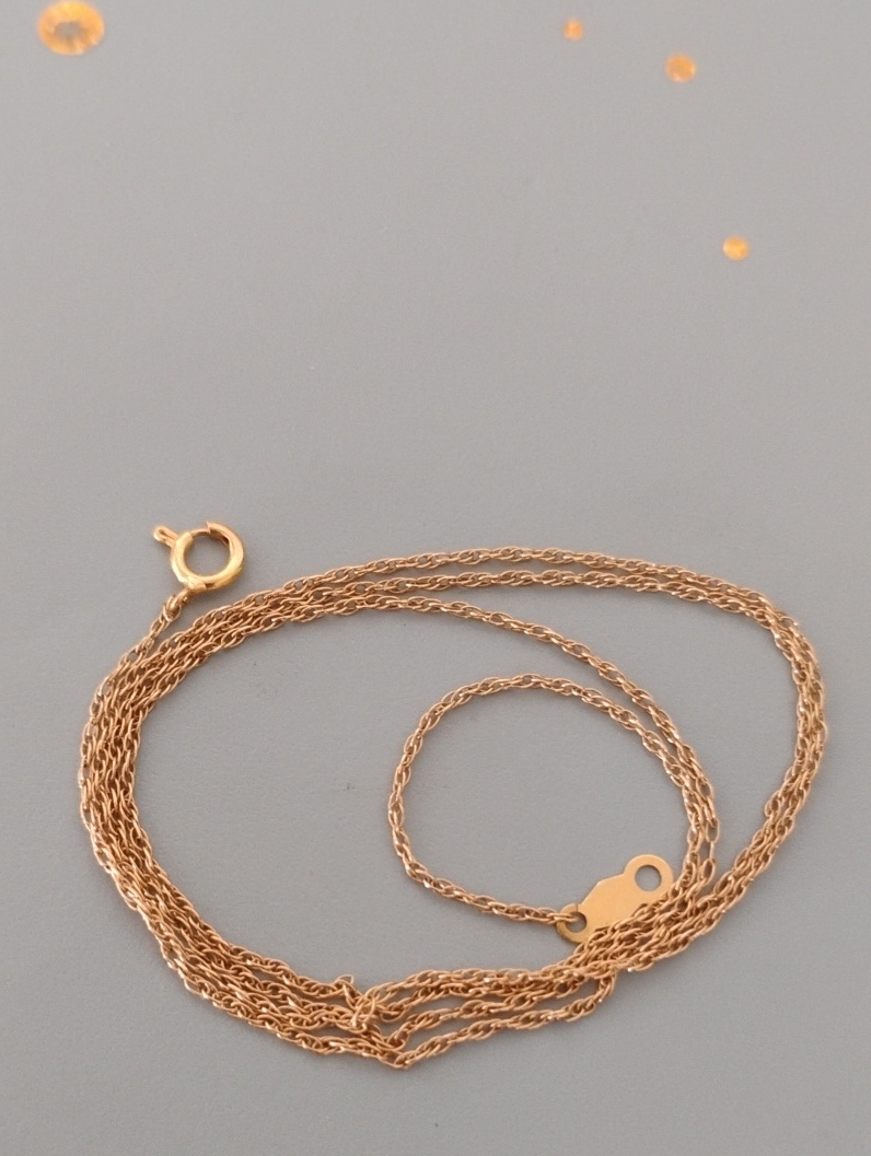 14 K Gold Rope Chain Necklace - Women Jewelry